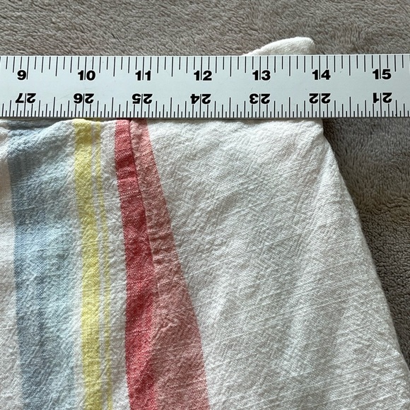 Mi Ami Womens Striped Linen Blend Wide Leg Psnts Slacks Beachy Grandma Chic M - Picture 14 of 16